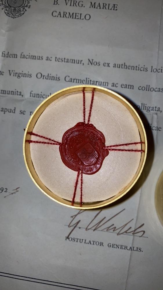 1  Reliquary - Relic St. Theresia Of Lisieux Ex Cineribus With Original Document