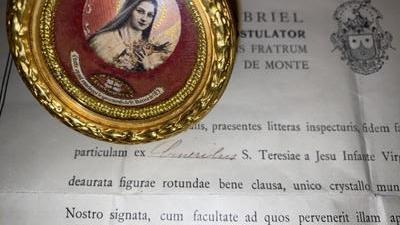 1  Reliquary - Relic St. Theresia Of Lisieux Ex Cineribus With Original Document