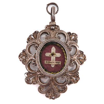 Reliquary - Relic True Cross  en Filigrain silver,