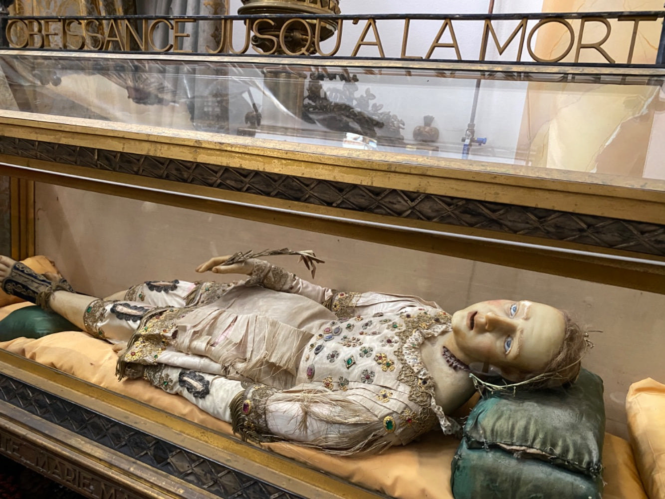 1  Reliquary - Relic Wax Body Corpus S. Modestini M. With Real Bones & Original Documents.