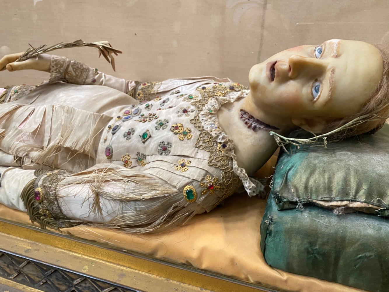 1  Reliquary - Relic Wax Body Corpus S. Modestini M. With Real Bones & Original Documents.