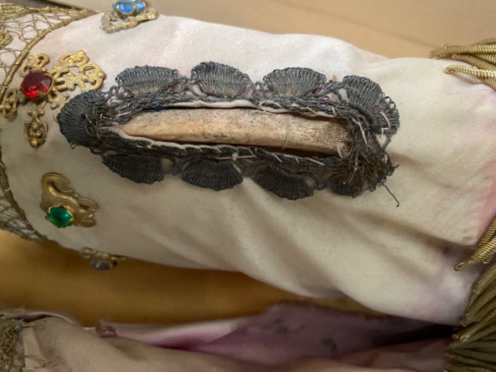 1  Reliquary - Relic Wax Body Corpus S. Modestini M. With Real Bones & Original Documents.