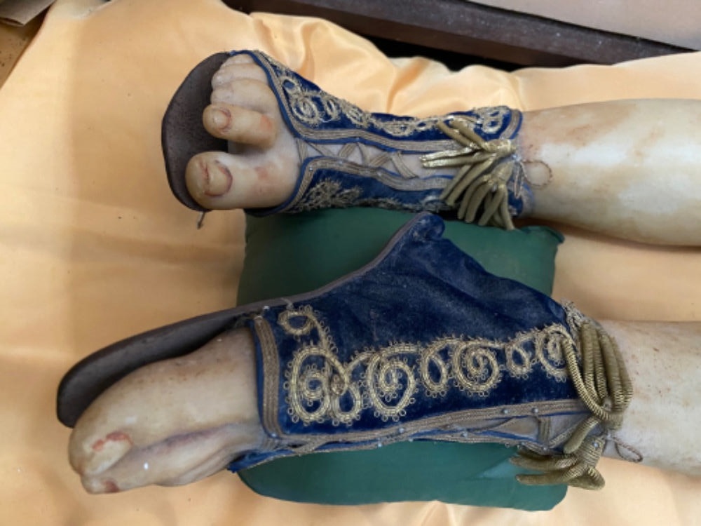 1  Reliquary - Relic Wax Body Corpus S. Modestini M. With Real Bones & Original Documents.