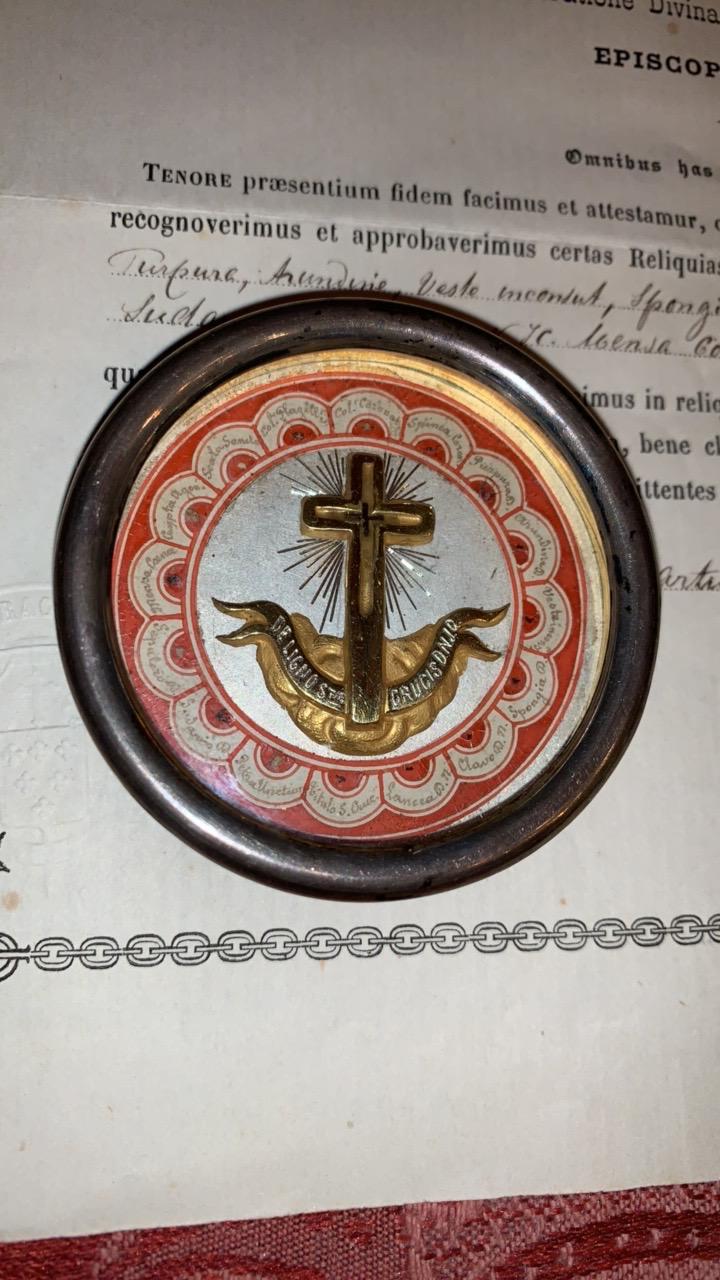 1  Reliquary - Relic With Original Document