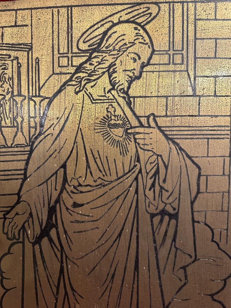 1  Retable - Plague Depicting The Sacred Heart & Margareta Maria Alacoque