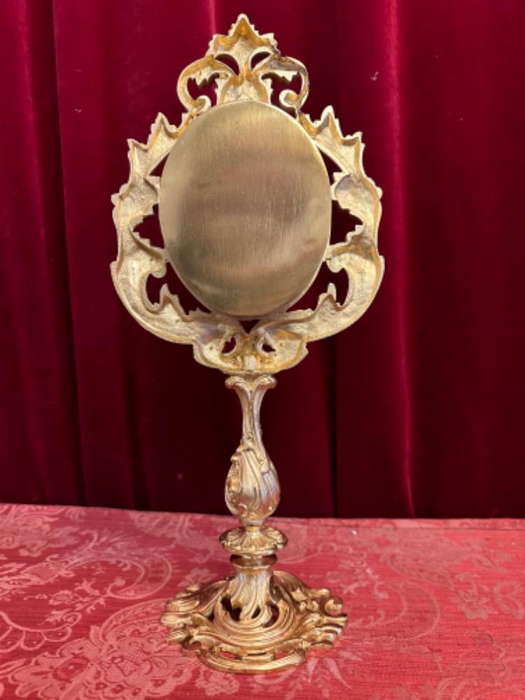 1 Rococo - Style Reliquary - Relic Ex Arcus Sepulcre St. Jean Baptist De La Salle