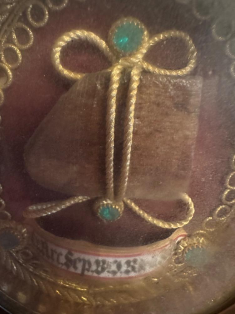 1 Rococo - Style Reliquary - Relic Ex Arcus Sepulcre St. Jean Baptist De La Salle