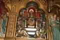 Classicistic Altar , Hand-Carved Wood / Gilt , Table Full Oak , Bronze Tabernacle (Safe) , Corpus & Reliefs Wood , Angels Terra-Cotta style roman en wood polychrome, Dutch 19th century