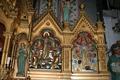 1 roman Classicistic Altar , Hand-Carved Wood / Gilt , Table Full Oak , Bronze Tabernacle (Safe) , Corpus & Reliefs Wood , Angels Terra-Cotta