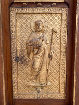 Tabernacle style Roman en wood oak, France 19th century