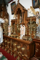 Altar style Romanesque en Oak wood, France 19th century ( Anno 1870 )