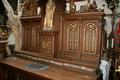 Altar style Romanesque en wood oak, Belgium 19th century