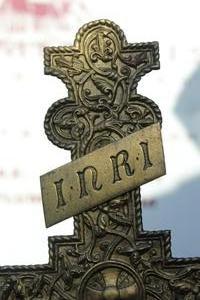 Altar - Cross style Romanesque en bronze, France 19th century