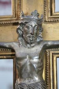 Altar - Cross style Romanesque en Brass / Bronze, France 19th century