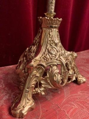 Censer Stand style Romanesque en Bronze / Polished and Varnished, Belgium 19th century