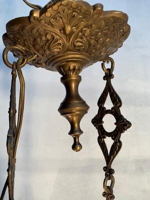 Chandelier style Romanesque en Bronze, France 19th century