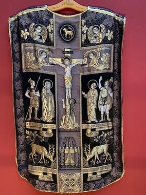 Chasuble By : Maison J.A. Henry. style Romanesque en Fabric, Lyon France 19th century ( anno 1820 )