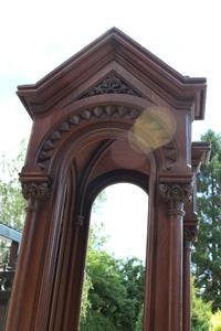 Exposition - Chapel style Romanesque en Oak wood, Belgium 19th century