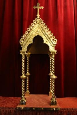 Exposition Chapel style Romanesque en Brass / Bronze / Polished and Varnished, France 19th century