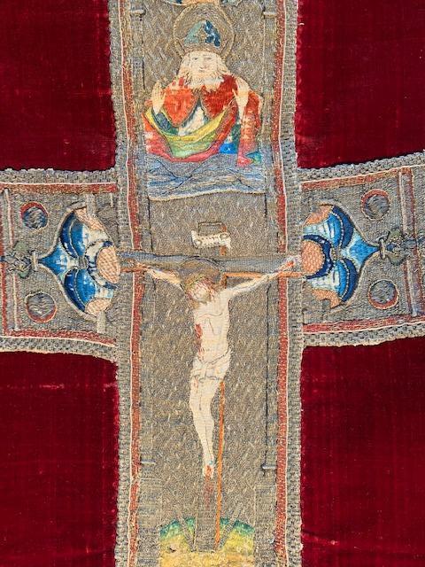 1 Romanesque Part Of 15 Th Century Chasuble Marvellous Museal Art Piece !