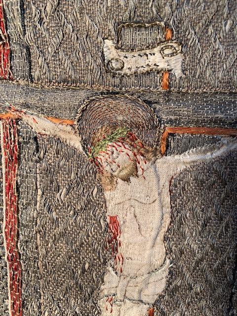 1 Romanesque Part Of 15 Th Century Chasuble Marvellous Museal Art Piece !