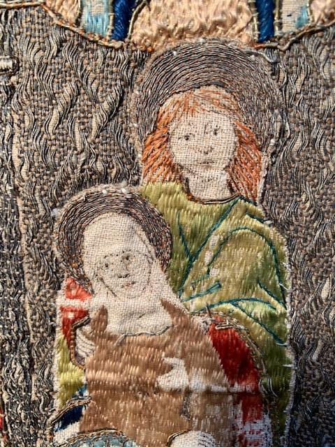 1 Romanesque Part Of 15 Th Century Chasuble Marvellous Museal Art Piece !