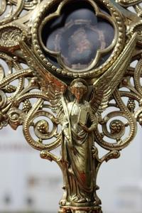 Reliquary style Romanesque en Bronze / Gilt, France 19th century