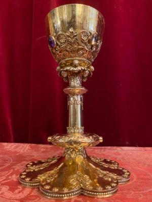 Chalice style Romanesque - Style en Full - Silver Stones, Belgium 19 th century ( Anno 1840 )