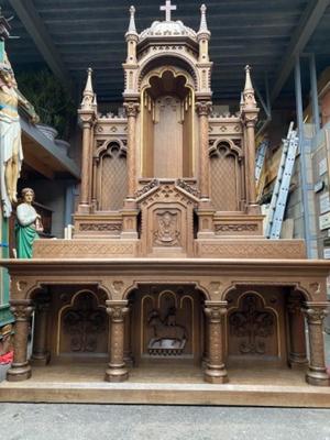 Exceptional Altar.  style Romanesque - Style en Oak wood, France