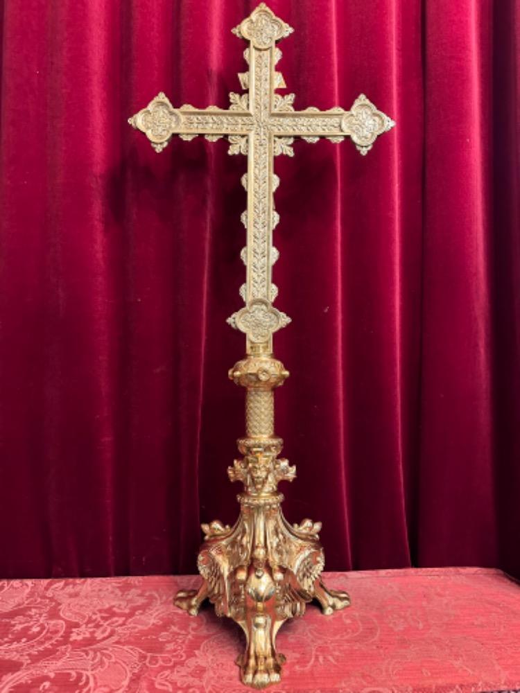 1 Romanesque - Style Exceptional Altar -Cross