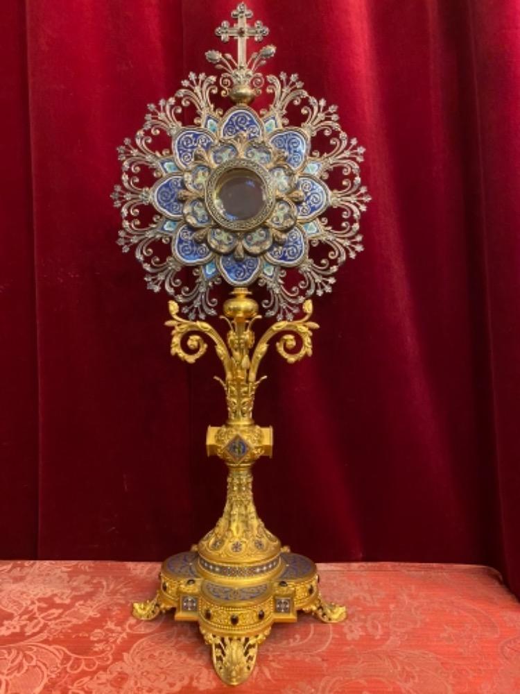 1 Romanesque - Style Exceptional Monstrance Higher Price Range Manufacture: P. Poussielgue Rusand