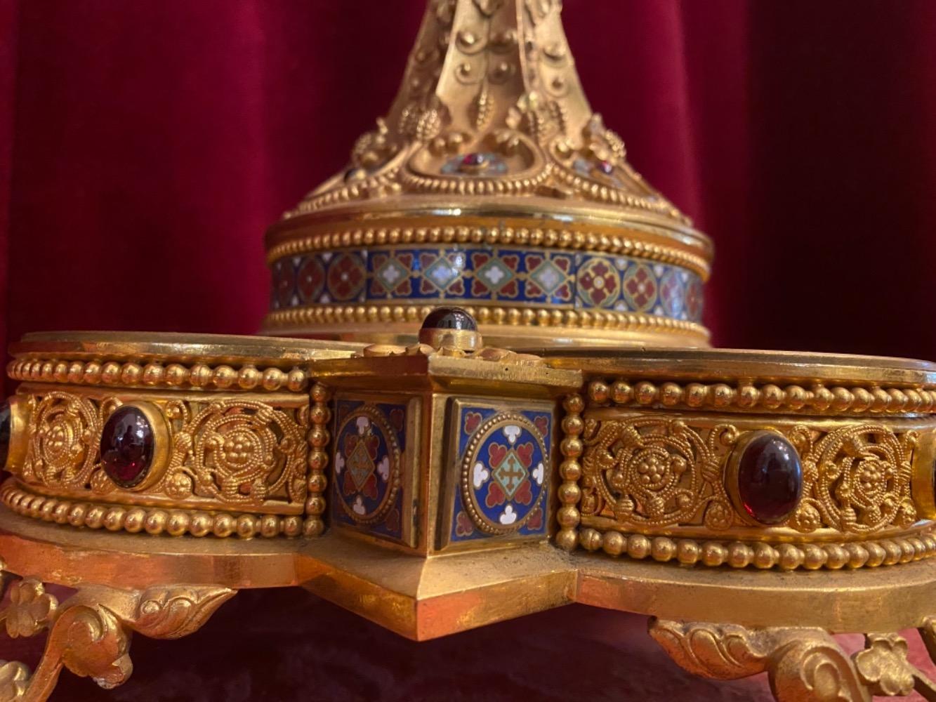 1 Romanesque - Style Exceptional Monstrance Higher Price Range Manufacture: P. Poussielgue Rusand