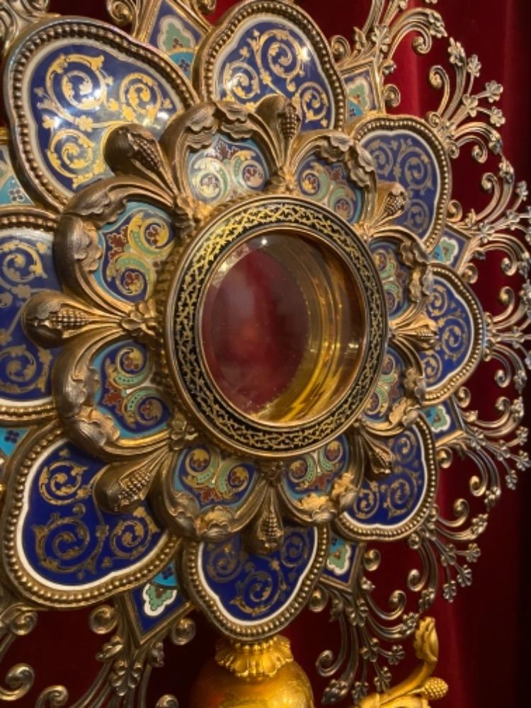 1 Romanesque - Style Exceptional Monstrance Higher Price Range Manufacture: P. Poussielgue Rusand