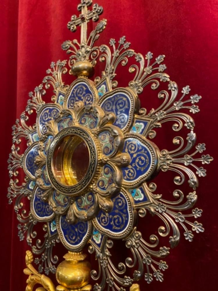 1 Romanesque - Style Exceptional Monstrance Higher Price Range Manufacture: P. Poussielgue Rusand