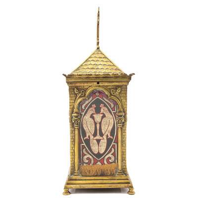 Exceptional Reliquary Relic Of The True Cross & 120 Relics More style Romanesque - Style en Bronze / Glass / Originally Sealed, Italy  19 th century ( Anno 1865 )
