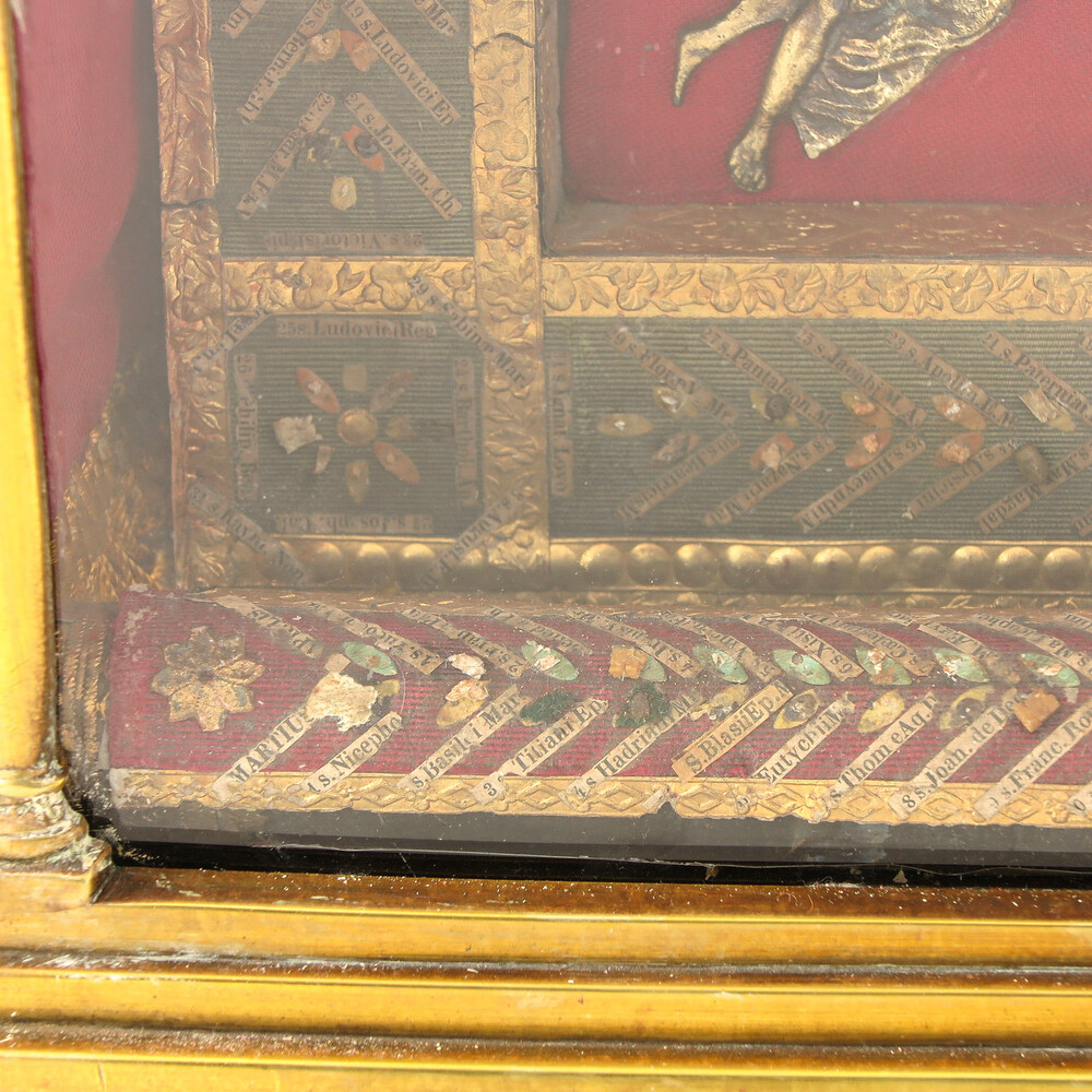 1 Romanesque - Style Exceptional Reliquary Relic Of The True Cross & 120 Relics More