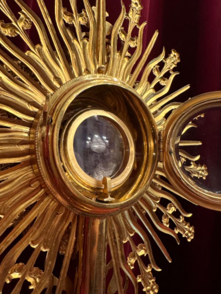 1 Romanesque - Style Monstrance With Original Case & Lunula