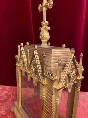 Reliquary style Romanesque - Style en Bronze / Gilt, France 19 th century ( Anno 1865 )