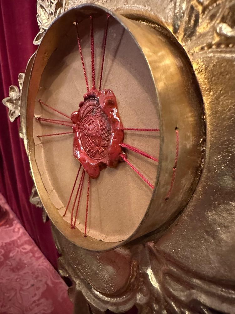 1 Romanesque - Style Reliquary - Relic Ex Ossibus St. Ennemond ) St. Annemundus ) Bishop & Martyr Of Lyon