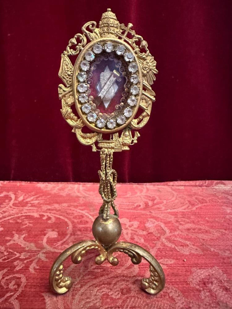 1 Romanesque - Style Reliquary - Relic Ex Ossibus St. Eustella
