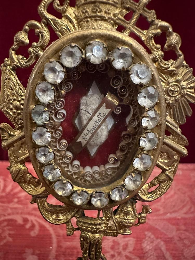 1 Romanesque - Style Reliquary - Relic Ex Ossibus St. Eustella