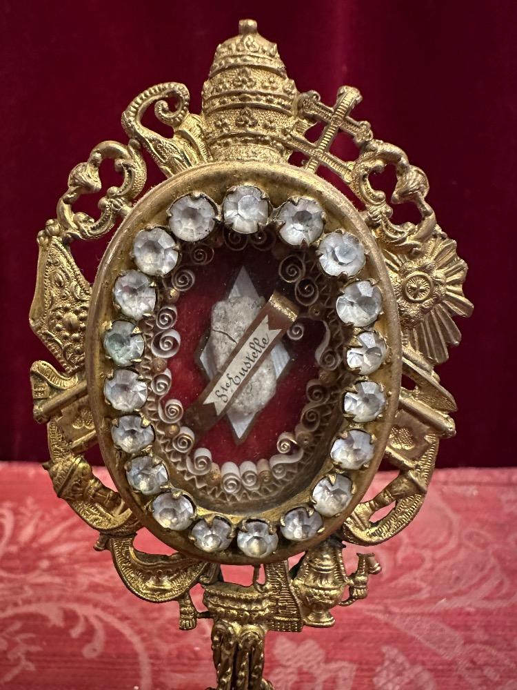 1 Romanesque - Style Reliquary - Relic Ex Ossibus St. Eustella