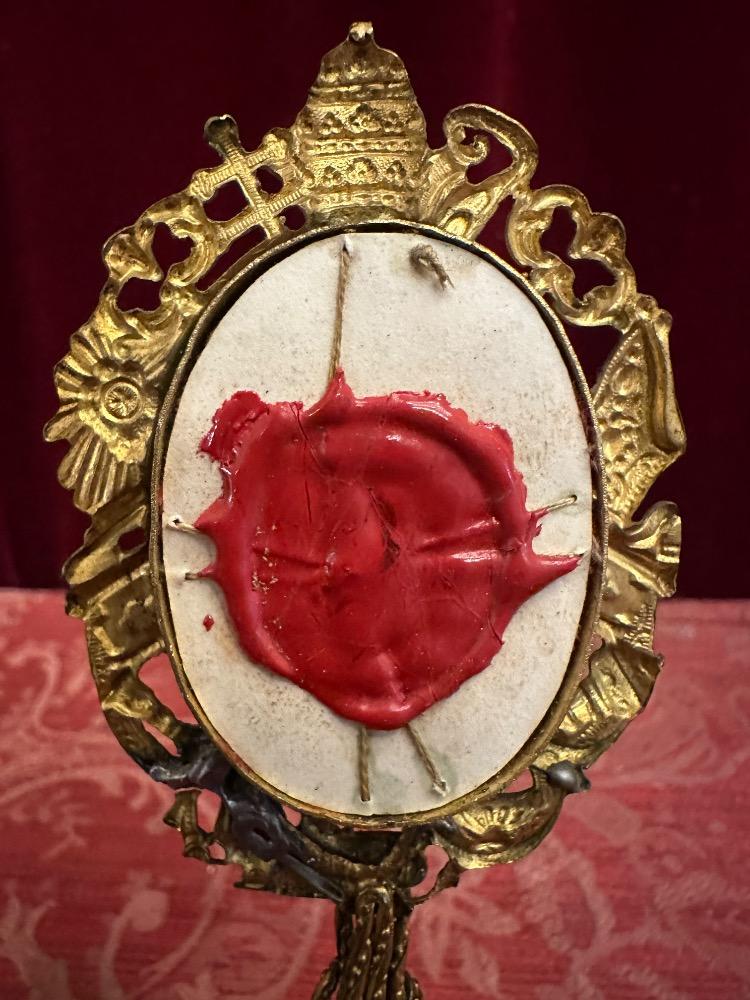 1 Romanesque - Style Reliquary - Relic Ex Ossibus St. Eustella