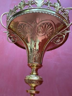 Sanctuary Lamp style Romanesque - Style en Bronze / Bronze Polished and Varnished, France 19 th century ( Anno 1890 )