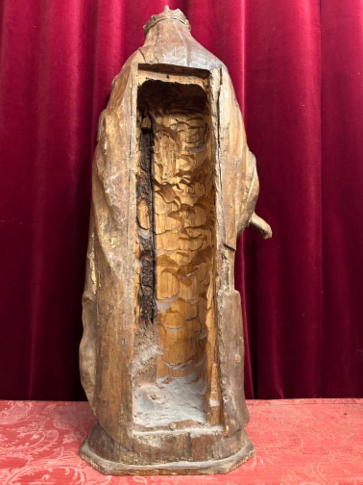 1 Romanesque - Style St. Mary With Child Sculpture.