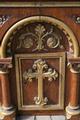 Tabernacle style Romanesque en wood oak / Brass, France 19th century