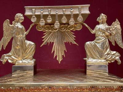 Tabor style Romanesque en Wood / Brass / Bronze / Polished and Varnished, Southern Germany 19 th century