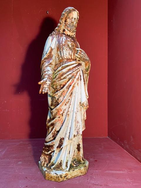 1  Sacred Heart Cast Iron Statue