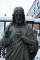 Sacred Heart Statue en CAST IRON, France 19th century