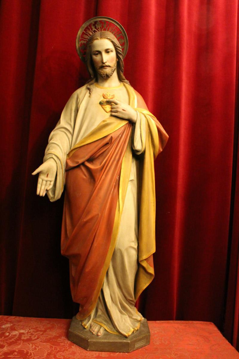 1  Sacred Heart Statue By Mayer Munich
